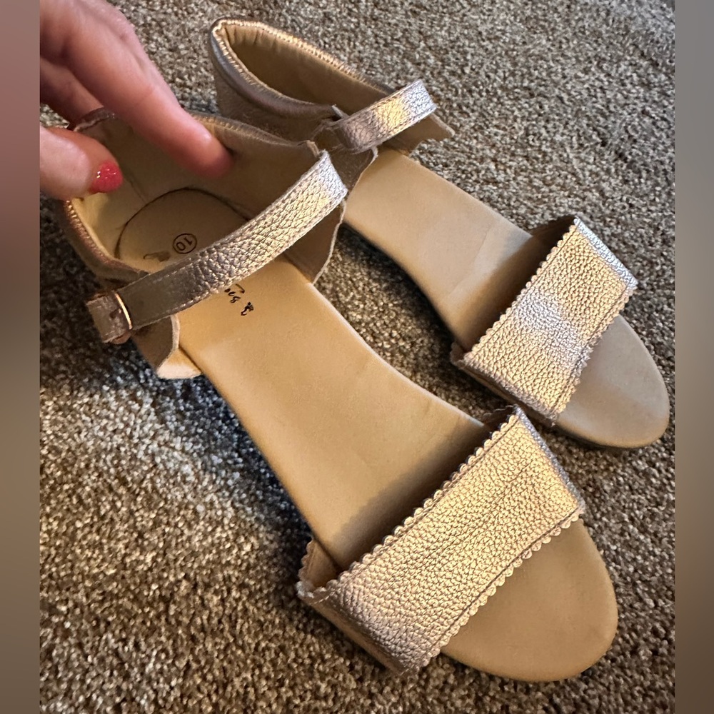 Size 10 Gold Strappy Sandals. MUST BE BUNDLED